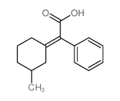 Benzeneacetic acid, a-(3-methylcyclohexylidene)-结构式