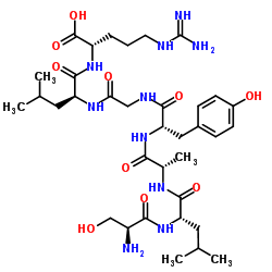 L-Seryl-L-leucyl-L-alanyl-L-tyrosylglycyl-L-leucyl-L-arginine结构式