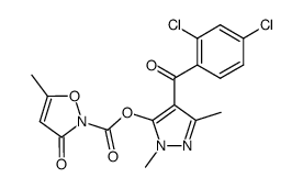 5-methyl-3-oxo-3H-isoxazole-2-carboxylic acid 4-(2,4-dichloro-benzoyl)-2,5-dimethyl-2H-pyrazol-3-yl ester结构式