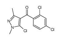 (5-chloro-1,3-dimethylpyrazol-4-yl)-(2,4-dichlorophenyl)methanone结构式