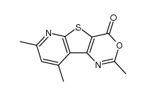 2,7,9-trimethyl-4H-pyrido[3',2':4,5]thieno[3,2-d][1,3]-oxazin-4-one结构式