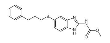 [5-(3-phenyl-propylsulfanyl)-1(3)H-benzoimidazol-2-yl]-carbamic acid methyl ester Structure