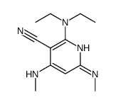 2-(diethylamino)-4,6-bis(methylamino)pyridine-3-carbonitrile结构式
