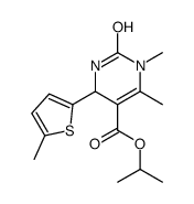 propan-2-yl 3,4-dimethyl-6-(5-methylthiophen-2-yl)-2-oxo-1,6-dihydropyrimidine-5-carboxylate结构式