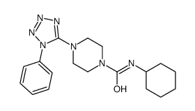 1-Piperazinecarboxamide,N-cyclohexyl-4-(1-phenyl-1H-tetrazol-5-yl)-(9CI)结构式