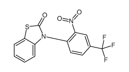 3-[2-nitro-4-(trifluoromethyl)phenyl]-1,3-benzothiazol-2-one结构式