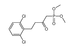 4-(2,6-dichlorophenyl)-1-dimethoxyphosphorylbutan-2-one结构式