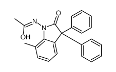 N-(7-methyl-2-oxo-3,3-diphenylindol-1-yl)acetamide结构式