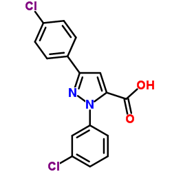 1-(3-Chlorophenyl)-3-(4-chlorophenyl)-1H-pyrazole-5-carboxylic acid picture
