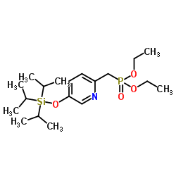 Diethyl ((5-((triisopropylsilyl) oxy) pyridin-2-yl)methyl) phosphonate structure