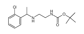 (R,S)-{2-[1-(2-chloro-phenyl)-ethylamino]-ethyl}-carbamic acid tert-butyl ester结构式