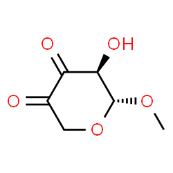 2H-Pyran-3,4-dione, dihydro-5-hydroxy-6-methoxy-, (5S,6R)- (9CI) Structure