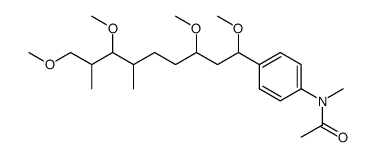 N-Methyl-N-[4-(1,3,7,9-tetramethoxy-6,8-dimethyl-nonyl)-phenyl]-acetamide Structure