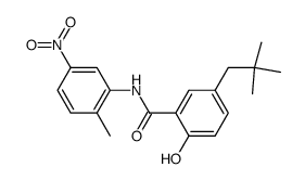 5-(2,2-Dimethyl-propyl)-2-hydroxy-N-(2-methyl-5-nitro-phenyl)-benzamide结构式