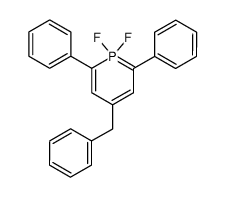 4-benzyl-1,1-difluoro-2,6-diphenyl-1λ5-phosphinine结构式
