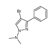 4-bromo-N,N-dimethyl-3-phenylpyrazol-1-amine Structure