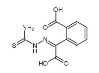 2-((2-carbamothioylhydrazono)(carboxy)methyl)benzoic acid Structure