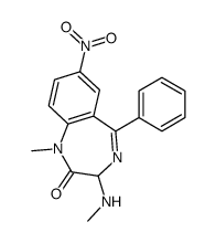 1-methyl-3-(methylamino)-7-nitro-5-phenyl-3H-1,4-benzodiazepin-2-one结构式