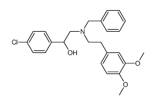 N-benzyl-N-[2-(3,4-dimethoxyphenyl)ethyl]-2-hydroxy-2-(4-chlorophenyl)-ethylamine结构式