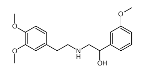 N-[2-(3,4-dimethoxyphenyl)ethyl]-2-hydroxy-2-(3-methoxyphenyl)ethylamine结构式