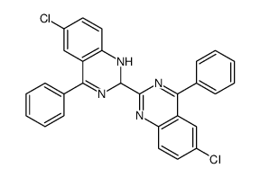 6-chloro-2-(6-chloro-4-phenyl-1,2-dihydroquinazolin-2-yl)-4-phenylquinazoline Structure