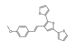 3-[2-(4-methoxyphenyl)ethenyl]-2,5-dithiophen-2-ylthiophene结构式