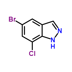 5-溴-7-氯-1H-吲唑结构式