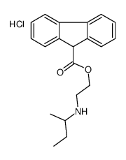 butan-2-yl-[2-(9H-fluorene-9-carbonyloxy)ethyl]azanium,chloride Structure