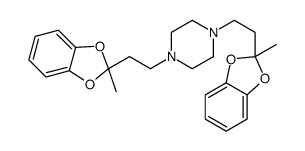 1,4-bis[2-(2-methyl-1,3-benzodioxol-2-yl)ethyl]piperazine结构式