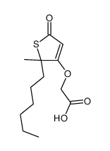 2-(2-hexyl-2-methyl-5-oxothiophen-3-yl)oxyacetic acid Structure