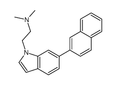 N,N-dimethyl-2-(6-naphthalen-2-ylindol-1-yl)ethanamine Structure