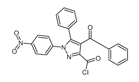 4-benzoyl-1-(4-nitrophenyl)-5-phenylpyrazole-3-carbonyl chloride Structure