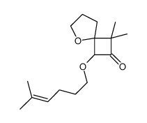 3,3-dimethyl-1-(5-methylhex-4-enoxy)-5-oxaspiro[3.4]octan-2-one Structure