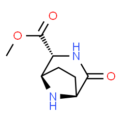 3,8-Diazabicyclo[3.2.1]octane-2-carboxylicacid,4-oxo-,methylester,(1R,2R,5S)-(9CI)结构式