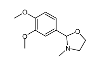 2-(3,4-dimethoxyphenyl)-3-methyl-1,3-oxazolidine结构式