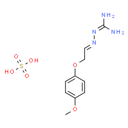 2-[2-(4-methoxyphenoxy)ethylideneamino]guanidine, sulfuric acid Structure