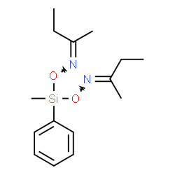 O,O'-(methylphenylsilylene)butan-2-one dioxime structure