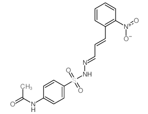 Benzenesulfonic acid,4-(acetylamino)-, 2-[3-(2-nitrophenyl)-2-propen-1-ylidene]hydrazide Structure