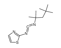 N-(thiazol-2-yl)-N-(2,4,4-trimethylpentan-2-yl)methanediimine Structure