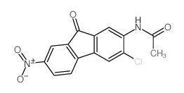 N-(3-chloro-7-nitro-9-oxo-fluoren-2-yl)acetamide结构式