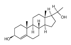 4-pregnene-3β,20β-diol Structure