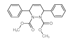 1,2-Pyridazinedicarboxylicacid, 3,6-dihydro-3,6-diphenyl-, 1,2-dimethyl ester Structure