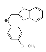 N-(1H-benzoimidazol-2-ylmethyl)-4-methoxy-aniline结构式