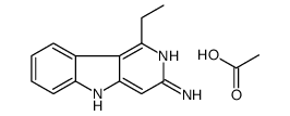 acetic acid,1-ethyl-5H-pyrido[4,3-b]indol-3-amine结构式