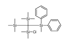 chloro-dimethyl-[[methyl(diphenyl)silyl]-bis(trimethylsilyl)methyl]silane结构式