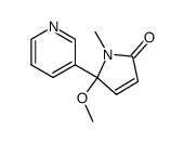 (R,S)-1-methyl-5-(3'-pyridyl)-5-methoxypyrrolin-2-one结构式