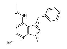 7-benzyl-N6-methoxy-9-methyladeninium bromide结构式