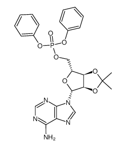 5'-diphenylphosphate-5'-deoxy-2',3'-isopropylidene adenosine结构式