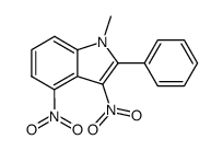 1-methyl-3,4-dinitro-2-phenyl-1H-indole结构式