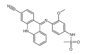 N-[4-[(3-cyanoacridin-9-yl)amino]-3-methoxyphenyl]methanesulfonamide结构式